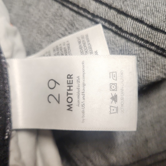 MOTHER Black/Gray Skinny Jeans, Stunner Ankle Fray, Women's Size 29, EUC - Picture 5 of 8